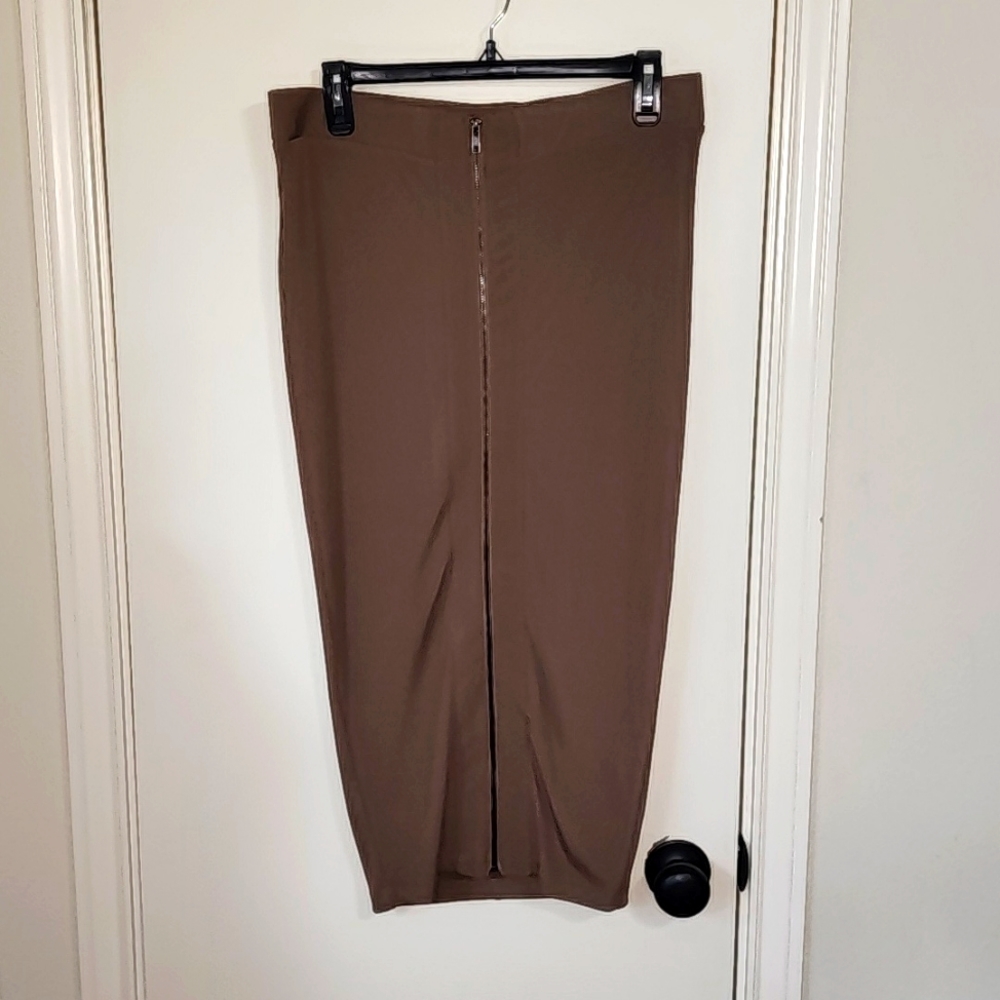 Nicki Minaj Brown Pencil Skirt